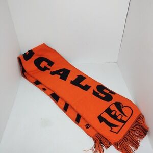 Cincinnati Bengals NFL Scarf Forever Collectibles Fringe Orange Black 50" x 7"